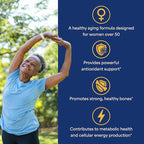 Puritan's Pride Ultra Woman 50 Plus High Potency Performance Time Release Daily Multivitamin with Zinc, Dietary Supplement for Healthy Aging & Cellular Energy Production, 2 Month Supply, 120 Count