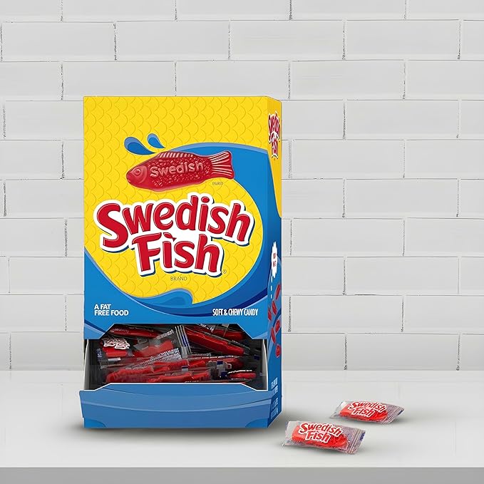 SWEDISH FISH Individually Wrapped Soft & Chewy Gummy Candy, Bulk Candy, 240 Count Box