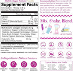 Multi Collagen Peptides Powder for Women - Hydrolyzed Collagen Powder for Women with Types I II III Plus Vitamin C & Hyaluronic Acid for Beautiful Hair Skin and Nails 30 Servings Vanilla Flavored