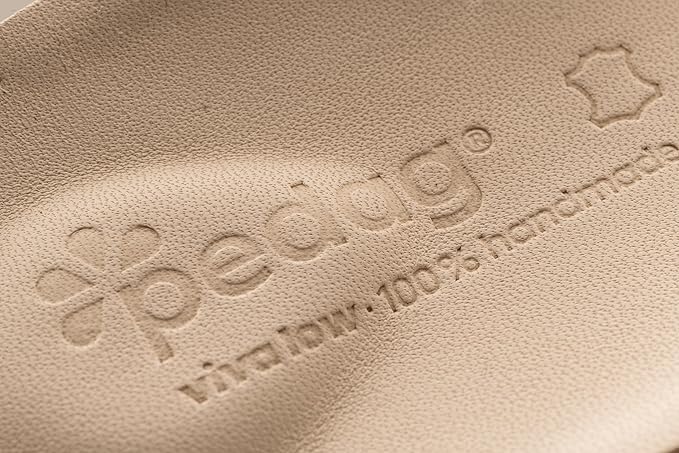 Pedag Viva Low | Low Arch Support | Handmade in Germany | Plantar Fasciitis Relief | Heel Cushion | Activated Charcoal Odor Control | Metatarsal Support | Tan | Women US 9/ Men 6/ EU 39
