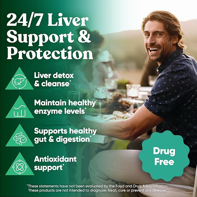 Vital Liver Cleanse Detox & Repair – 9-in-1 Liver Support Supplement – Milk Thistle, Artichoke Extract, Turmeric, Adaptogens – Optimal Liver Function and Digestive Health – 60 Vegetarian Soft Capsules