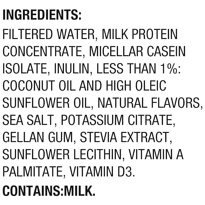 Oikos Protein Shake, Salted Caramel, 30g High Protein Drinks, Shelf Stable, Ready to Drink, 5g Prebiotic Fiber, 12 fl oz Bottle, 4 Count
