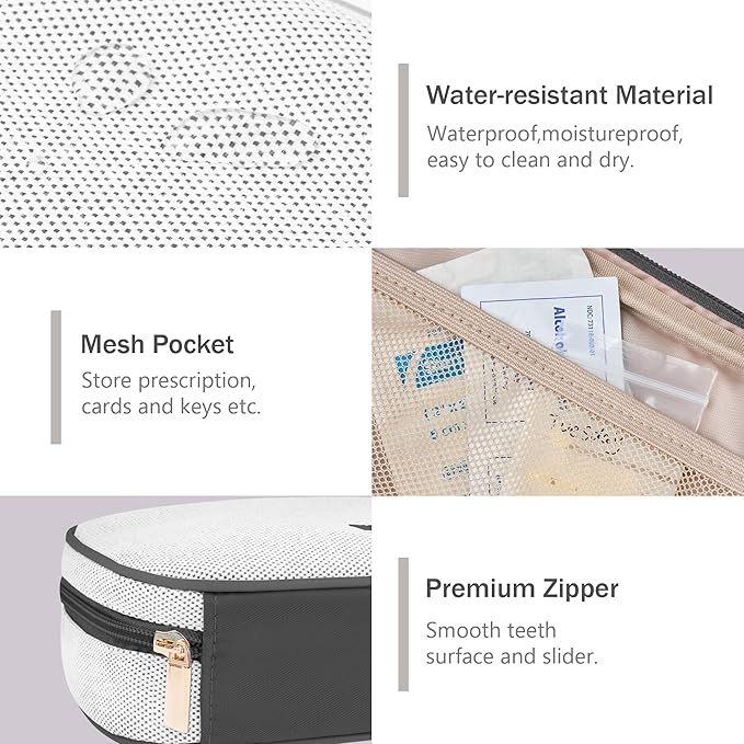Weekly Travel Pill Organizer Pill Case for Purse with Removable 7 Day Pill Box Holder,Cute Medication Organizer Pill Container for Medicine, Vitamin, Fish Oils,Supplement (Dark Grey, Small)