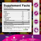 Vitamatic Prebiotic Fiber Gummies for Adults, 7G Extra Strength, Zero Sugar Added, 240 Pectin Based Gummies, Digestive Health & Regularity Support