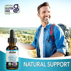Adrenal Support Supplements Liquid Drops - Organic Adrenal and Focus Supplement, Cortisol Manager Adaptogen Adults, Ginkgo Biloba for Kids Calm - Natural Brain and Memory Fatigue Stress Attention 1oz