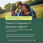 Gaia Herbs Rapid Defense Gummies - Supports Immune Health* - with Propolis, Ginger & Echinacea - USDA Organic - 60 Vegetarian Gummies (30 Servings)