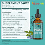 Berberine HCl Drops Supplement - Liposomal Berberine HCl Liquid- 2 fl oz