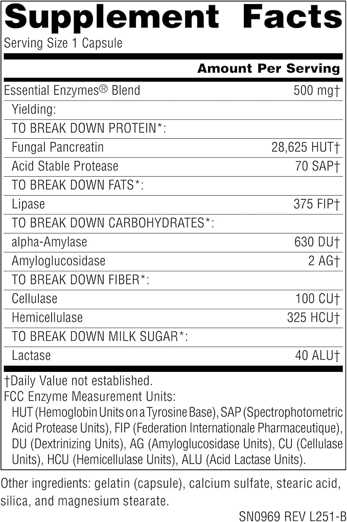 Source Naturals Essential Enzymes Digestive Aid* - 500mg - 240 Capsules