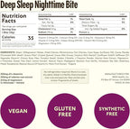 GEM Sleep Aid, Nighttime Bite, Melatonin Free, L-Theanine, Magnesium, Valerian Root Extract | Vegan and Gluten Free | Earthy Chocolate Cherry (28 Pack)