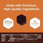 SGC Highest Concentration 100mg Caffeine per Gummy, 2 Gummies per Pack, 12-Pack Mocca Shots Salted Caramel Plant-Based nootropic Instant Energy with Ginkgo biloba, Theobromine.