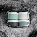 kuangre Travel Containers for Toiletries, Silicone Cream Jars BPA-Free, Leak-proof 3oz Travel Size Containers, Portable Size Silicone Jars with Lid for Cosmetic Face Hand Body Cream (4 Pack)
