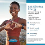 EuroMedica Red Ginseng Energy - Supplement to Support Healthy Energy & Focus - Herbal Supplement with Korean Red Ginseng Root Powder - Vegan Tablets to Aid Healthy Endurance - 30 Capsules