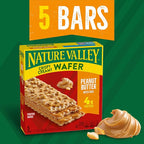 Nature Valley Crispy Creamy Wafer Bars, Peanut Butter, 4g Protein, 5 Bars, 6.5 oz