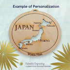 Personalized Japan Ornaments, Japanese Christmas Tree Ornaments, Souvenirs, Keepsakes, and Gifts