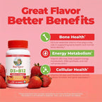 MARYRUTH'S Organic Vitamin D3 + B12 Gummies for Ages 4+ | Bone Health | Immune Support | Energy Metabolism | Cognitive Function | Vegan | Non-GMO | Gluten Free | 60 Servings | 2 Month Supply