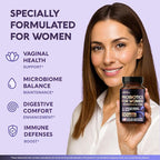 Probiotics for Women 50 Billion CFU - Vaginal Probiotics Clinically Proven for Yeast & pH Balance - Digestion & Bloating Relief - 8 Strains + Prebiotics - Delay Release - Made in USA, 30 Capsules