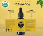 Earth N Pure Moringa Oil Cold Pressed, Natural and Therapeutic Grade 50 ml