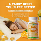 Magnesium Glycinate Gummies 1000mg - Sugar Free Magnesium Potassium Supplement with Vitamin D, B6, CoQ10 for Calm Mood & Sleep Support - 60 Orange Gummies