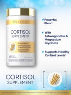 Carlyle Cortisol Supplement | 60 Vegan Capsules | Ashwagandha & Magnesium Complex | Non-GMO, Gluten Free