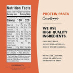 Al Dente Protein Pasta Cavatappi – 30g High Protein in 3.5oz Serving, Lower Carb, High Fiber. Cage-Free Eggs & Semolina. (Previously Carba-Nada, Packaging May Vary) - 10oz Bags (Pack of 4)