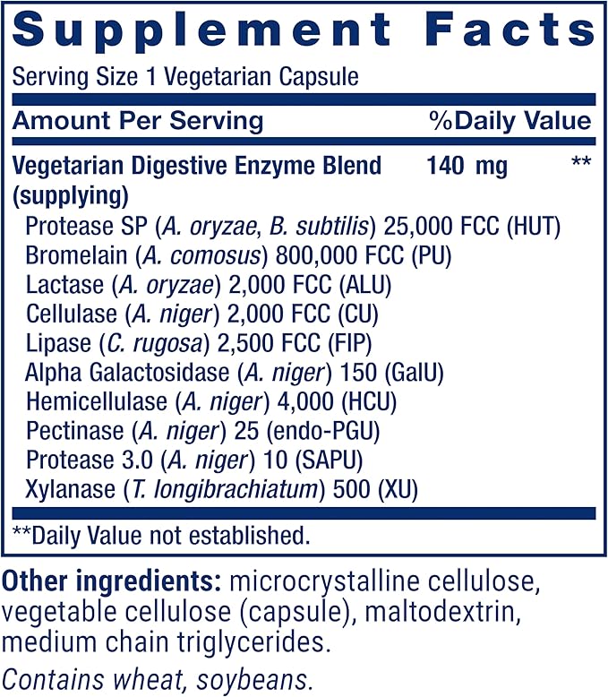 Life Extension Enhanced Super Digestive Enzymes, Supports Digestion, Comfort, digesting Plant-Based Foods, Non-GMO, Vegetarian, 60 Capsules