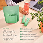 Beam Glow Hormone Balance Supplement for Women – Cortisol Supplement for Women, PMS Relief Supplement, Perimenopause & PCOS Support, Womens Vitamins, Thyroid Support with Ashwagandha & Selenium