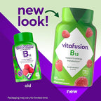 vitafusion Vitamin B12 Gummy Vitamins for Energy Metabolism Support, Raspberry Flavored, America’s Number 1 Gummy Vitamin Brand, 70 Day Supply, 140 Count