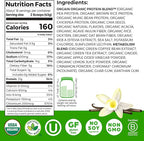 Orgain Organic Protein + Metabolism Blend Powder, Vanilla Bean - 21g Plant Protein, 5g Prebiotic Fiber, No Lactose Ingredients, Low Sugar, Non-GMO, for Shakes & Smoothies, 1.71 lb