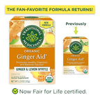 Traditional Medicinals Tea, Organic Ginger Aid, Promotes Healthy Digestion, 16 Tea Bags