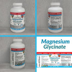 Magnesium Glycinate 400mg | 200 Tablets | High Absorption Mag Supplements for Sleep, Leg Cramps, Heart, Muscle, Calm | Non Buffered Bisglycinate, Extra Strength for Women and Men, Tablets Not Capsules