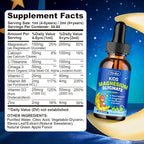 Magnesium Liquid for Kids - with L-Theanine Omega-3, Vitamin B6, D3, Zinc - Kids Magnesium Glycinate Drops for Sleep, Relaxation, Calm & Focus - 2 Fl Oz, Green Apple Flavor
