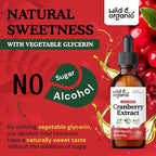 Wild & Organic Cranberry Supplement Drops - Urinary Tract Support for Women & Men - Pure Cranberry Extract Liquid Supplement - Vegan, Sugar & Alcohol-Free Tincture - 2 fl oz
