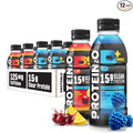 Protein2o 15g Whey Protein Isolate Hydration Drink Plus Energy & Focus, 350mg of Electrolytes, Vitamins B5 & B6, Sugar Free, Energy Variety Pack, 16.9 oz Bottle (Pack of 12)