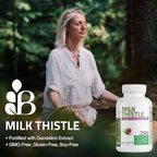 Bronson Milk Thistle Silymarin Marianum & Dandelion Extract Liver Health Support, Antioxidant Support, Detox, 90 Capsules