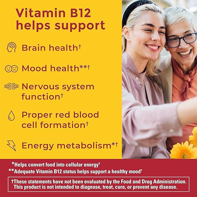 Nature Made Zero Sugar Energy Vitamin B12 Gummies 1000 mcg per Serving,B12 Vitamin,Energy Metabolism Support,Aspartame Free,110 Sugar Free Gummies,55 Day Supply,(Pack of 2)