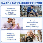 2 Pack Liposomal Calcium AKG Supplement 1500mg with Vitamin D3 & K2 for Women & Men, Calcium Supplement with Magnesium Glycinate, Boron, Probiotics & Vitamin C for Bone Strength & Energy, 240 Softgels