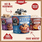 Kodiak Cakes Minute Muffin Cup Variety Pack - 100% Whole Grains, Double Dark Chocolate, Blueberry & Cinnamon Roll, 2.36 oz (Pack of 12)