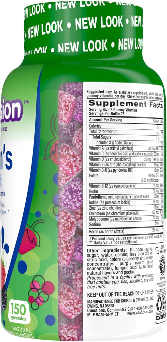Vitafusion Men's Multivitamins | 150 Adult Gummies | with Vitamins A, B, C, D, E | Berry Flavor | Gluten Free Supplement