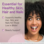 Jarrow Formulas® Biotin Ultra Strength 5000 mcg, Dietary Supplement, Hair, Skin, and Nails Support, 100 Veggie Capsules, Up to 100 Day Supply