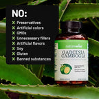 Naturewise Garcinia Cambogia - 60% HCA Concentration Extract, Natural Support for Weight Goals and Energy Levels - Vegan, Non-GMO, Gluten Free - 180 Capsules[2-6 Month Supply]