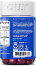 OLLY Kids Sleep Gummy, Occasional Sleep Support, 0.5mg Melatonin, L Theanine, Chamomile, and Lemon Balm Extracts, Childrens Chewable Supplement, Raspberry Flavor - 90 Count
