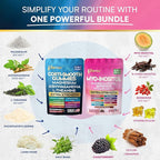 Soothe & Smooth Bundle Gummies - Cortisol & Myo-Inositol Supplement with D-Chiro Inositol, Berberine, Magenesium, Ashwagandha, L-Theanine, Vitamins D3+K2 & B12, Folate, Zinc Lion's Mane (150 Gummies)
