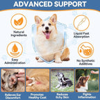 2PCS Yeast Infection Treatment for Dogs, Carmelie Support Healthy Itch Relief, Ear Paw Discomfort Care, Itch Relief for Dog, Allergy Supports, Inflammation Relief for Dogs, Bacon Flavor 60ml