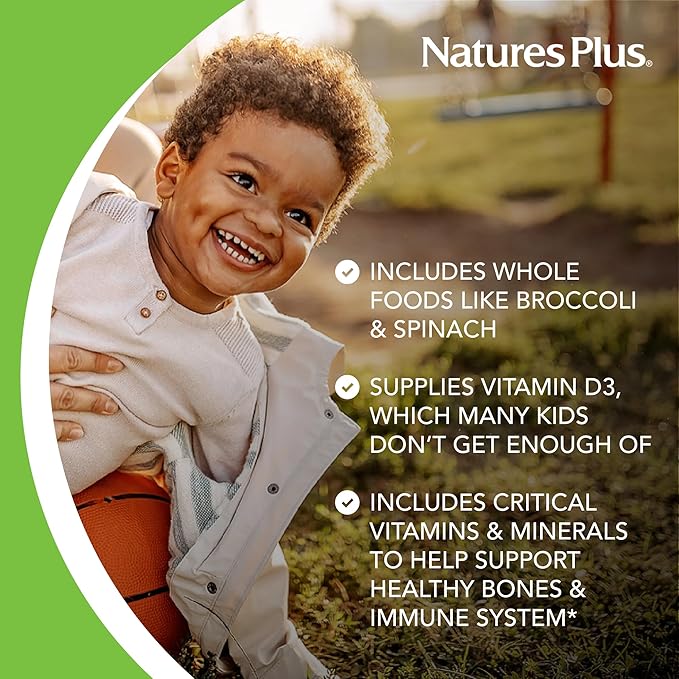 NaturesPlus Animal Parade Multivitamin Children's Gummies - 90 Count - Assorted Cherry, Grape & Orange Flavors - Supports Immune System - Vegetarian, Gluten Free - 30 Servings