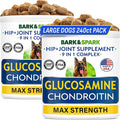 BARK&SPARK Senior Advanced Glucosamine Chondroitin for Dogs - Hip Joint Pain Relief - Old Dog Joint Chews Large & Small Breed - Hip Joint Chews Joint Health Care Treats - 240Ct