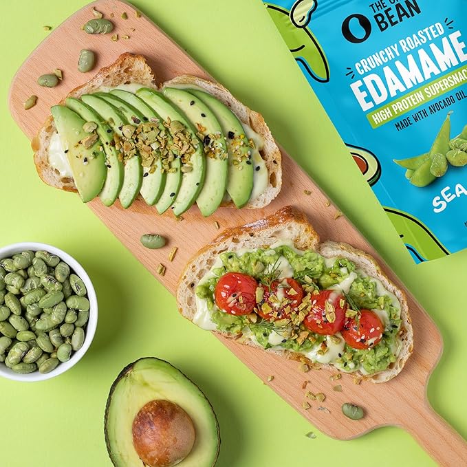 The Only Bean - Crunchy Roasted Edamame Beans (Sea Salt) - Keto Snacks (2g Net) - High Protein Healthy Snacks (14g Protein) - Low Carb, Gluten-Free Snack, Vegan Food - 4 oz (3 Pack)