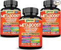 GLP-1 Booster Supplement, Akkermansia, L-Carnitine, Berberine (GlucoVantage), Methylfolate, Methylated B12, Chromium, Capsimax, Psyllium Husk, Probiotics Vitamins D3, B6, 20-in-1 Plant-Based (3 Pack)