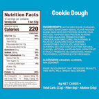 Munk Pack Cookie Dough Probiotic Keto Protein Bars | 15g Protein, 1g Sugar, 4g Net Carbs | Plant-Based, Low Sugar, Gut Health Snacks, Gluten-Free, Non-GMO | 12 Count