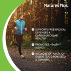 NaturesPlus Herbal Actives Resveratrol, Extended Release - 60 Tablets - Vegetarian, Gluten Free - 30 Servings