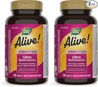 Nature's Way Alive! Vitamins for Women 50 Plus, Complete Multivitamin, High Potency Formula, with Methylated B12, Gluten-Free, 150 Tablets, (Pack of 2)